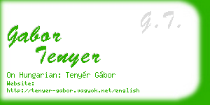gabor tenyer business card