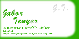 gabor tenyer business card